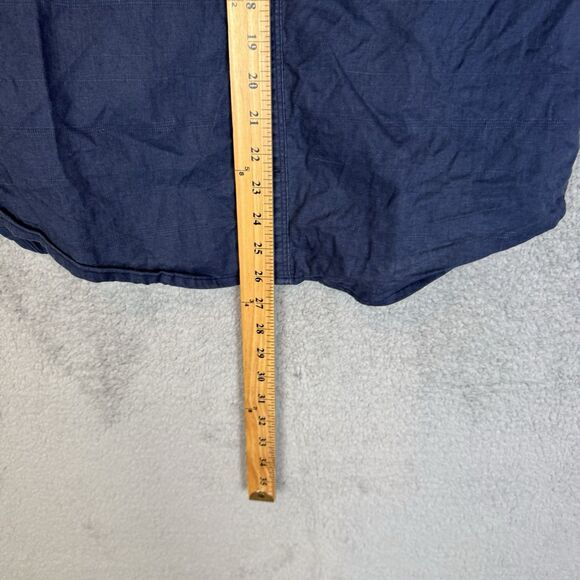 Outdoor Research Shirt Mens Small Blue Short Sleeve Button Up Hemp Blend - Picture 6 of 8